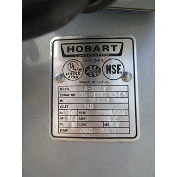 Hobart A200T 20 Quart Mixer With Bowl Gaurd And Timer, Excellent Condition image 4