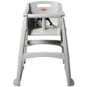 Rubbermaid FG781408PLAT Sturdy Chair High Chair without Wheels, Platinum image 1