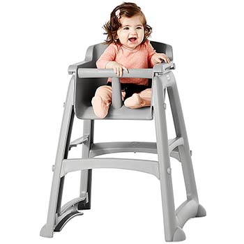 Rubbermaid FG781408PLAT Sturdy Chair High Chair without Wheels, Platinum image 5