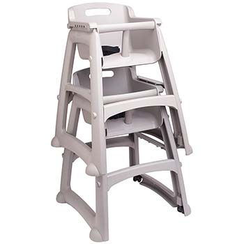 Rubbermaid FG781408PLAT Sturdy Chair High Chair without Wheels, Platinum image 6