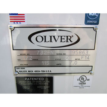 Oliver Bread Slicer 732N 9/16" Cut Slices, Good Condition image 4