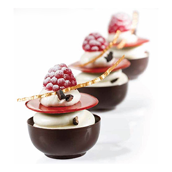 Martellato Clear Polycarbonate Chocolate Mold, Bowl, 15 Cavities image 2