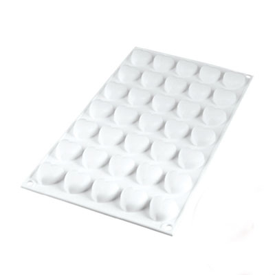 Silikomart "Micro Love 5" Small Hearts Silicone Mold, 0.17 oz. (5 ml) image 1