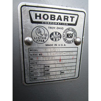 Hobart 140 Quart Mixer 3 Phase Model V1401, Great Condition image 4