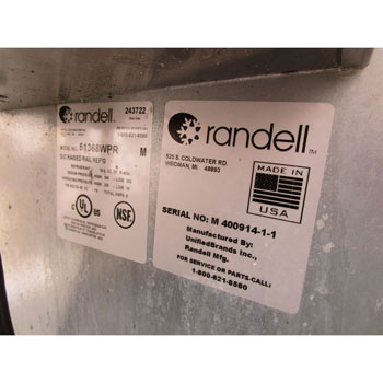 Randell 51368WPR Refrigerator Prep Table, Excellent Condition image 4