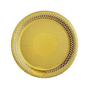 Novacart Gold Lace Round Cake Board, Inside 10-1/4" - Pack of 5 image 1