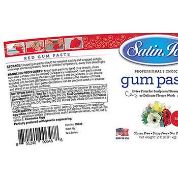 Satin Ice Red Gum Paste 2 Lbs image 1