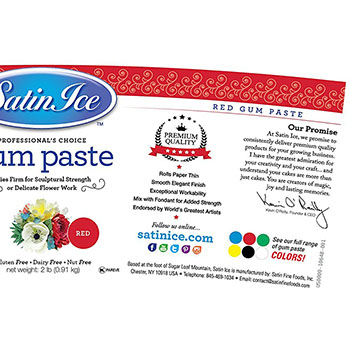 Satin Ice Red Gum Paste 2 Lbs image 2