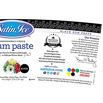 Satin Ice Black Gum Paste 2 Lbs image 2