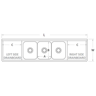 LJ1818-1R One Compartment NSF Commercial Sink with Right Drainboard - Bowl Size 18 x 18 image 2