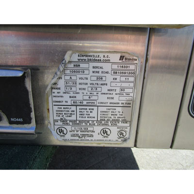 BKI Electric Rotisserie Oven Model MSR, Used Very Good Condition image 4
