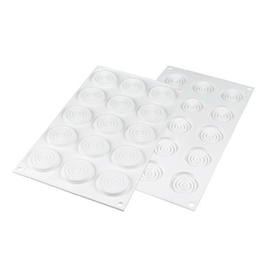 Silikomart "Tourbillon9" Swirl Disc Silicone Mold, 0.30 oz, 15 cavities image 2