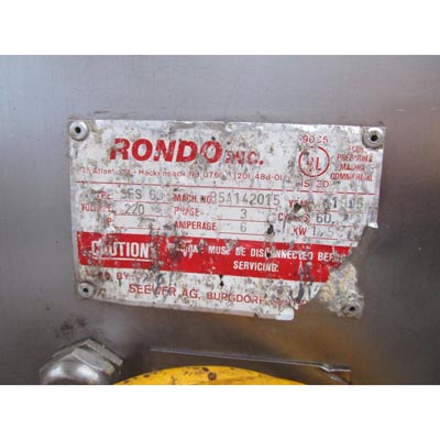 Rondo SFS-69 Reversible Sheeter, Excellent Condition image 3