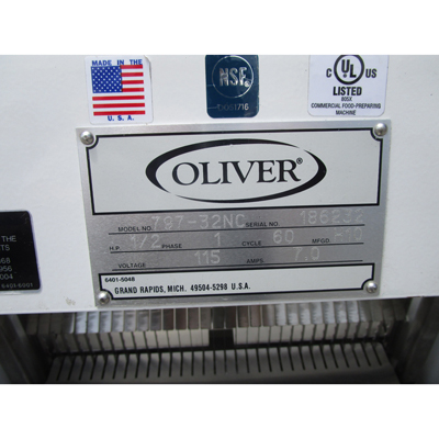 Oliver Gravity Feed Bread Slicer 797-32NC 1/2" Cut, Used Very Good Condition image 5