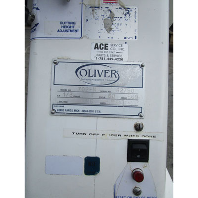 Oliver 702N Bagel Slicer, With Return Slide, Used Very Good Condition image 4