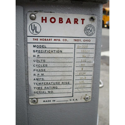 Hobart 30 Quart D-300 Mixer, Exellent Condition image 4