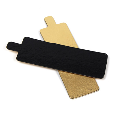 Rectangle Double Sided Mono Board with Tab, Gold & Black, 1.75" x 5" - Case of 200 image 1