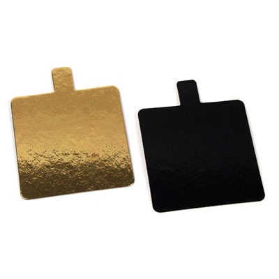 Square Double Sided Gold & Black Mono Board with Tab, 3" (8cm) - Case of 200 image 1