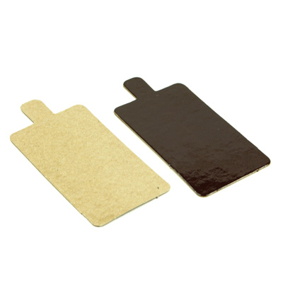 Rectangle Double Sided Mono Board with Tab, Chocolate / Praline, 2.2" x 3.75" - Case of 200 image 1
