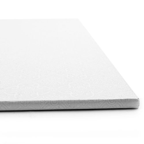 O'Creme Square White Cake Drum Board, 18" x 1/4" Thick, Pack of 10 image 1