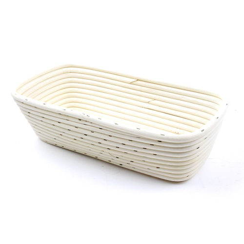 Vollum Brotform Rectangular Proofing Basket with Linen, 12" x 5 1/2" x 3-1/4" H, 2 lb image 3