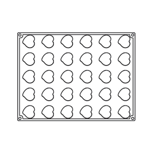 Pavoni Silicone PASSION Mold, 40mm x 30mm x 20mm H, 30 Cavities image 3