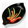 Melamine Leaf Plate, 10.5," Black Elegance Series image 2