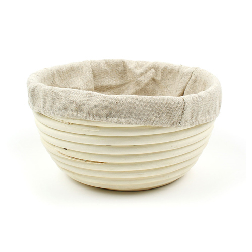 Vollum Brotform Round Proofing Basket with Linen, 7" Diameter x 3.5" High, .5 lb image 2