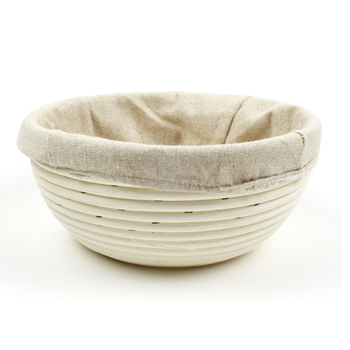 Vollum Brotform Round Proofing Basket with Linen, 8.5" x 3", 1 lb image 3