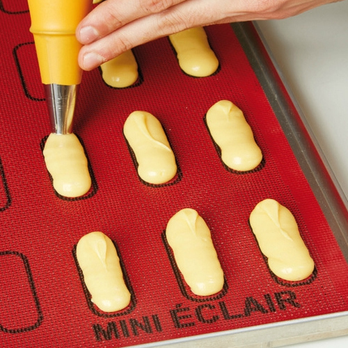 Pavoni Silicone Perforated Eclair Mat, 48 Eclairs Silpat Baking Mats & Pan Liners
