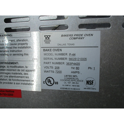 Bakers Pride P44 Electric Pizza / Pretzel Two Compartment Oven, Used Very Good Condition image 4