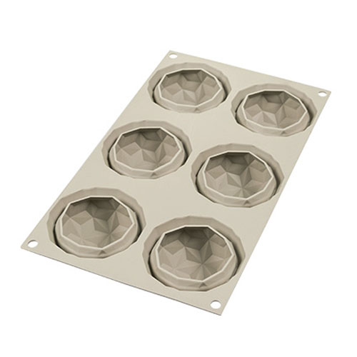 Silikomart "MINI GEMMA" Flexible Baking & Freezing Mold, 3.72 Oz., 6 Cavities image 2