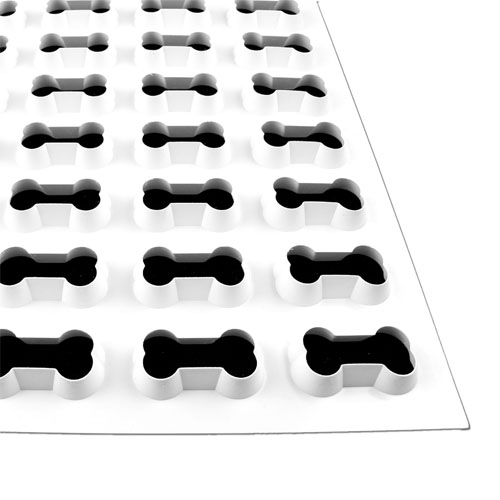 Production Cookie Cutting Sheet, Dog Bone 21/2 Production Cookie