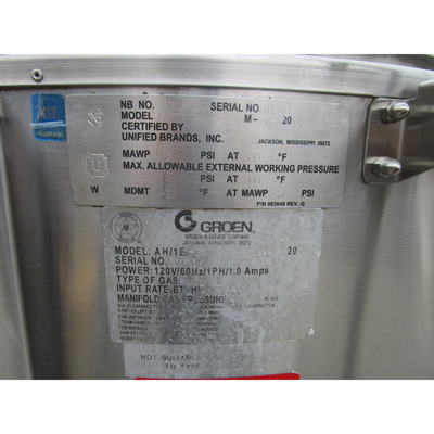 Groen 60 Gal Kettle Model AH/1E-60, Used Excellent Condition image 4