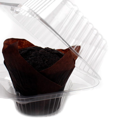 One Compartment Clear Muffin Container, Pack of 5 image 2