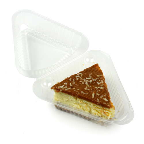 Clear Plastic Pie Wedge Container, 5.38" x 5.38" x 2.38" High, Case of 500 image 1