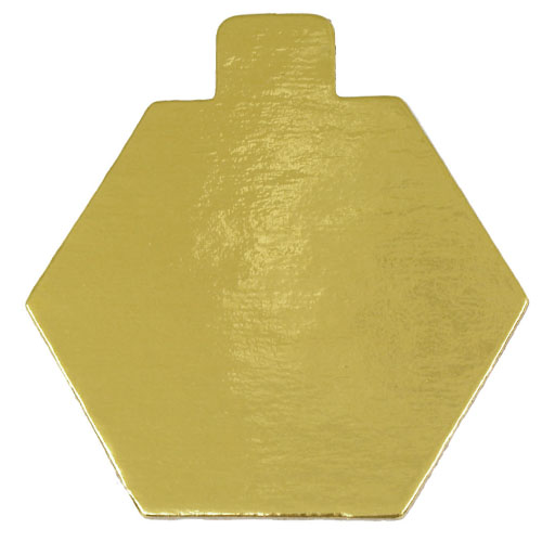Mono-Board, Gold, Hexagon with Tab - Pack of 25 image 1