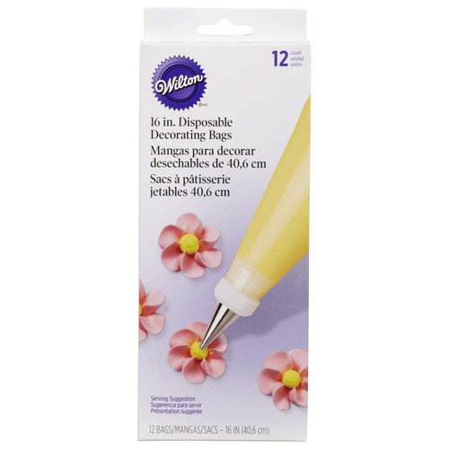 Wilton Disposable Decorating Bags, 16"- Pack of 12 image 1
