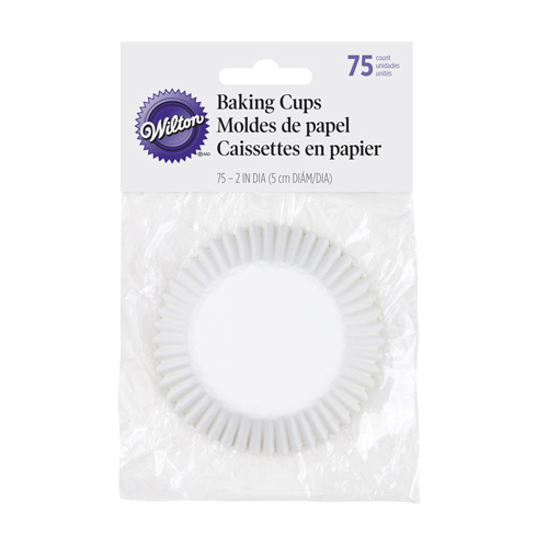 Wilton Standard White Baking Cup, 2" Dia. -Pack of 75 image 1