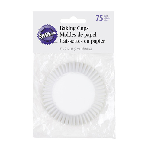 Wilton Standard White Baking Cup, 2" Dia. -Pack of 75 image 1