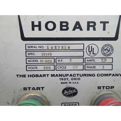 Hobart 80 Quart M802 Mixer With #22 Attachment Hub, Used Excellent Condition image 4