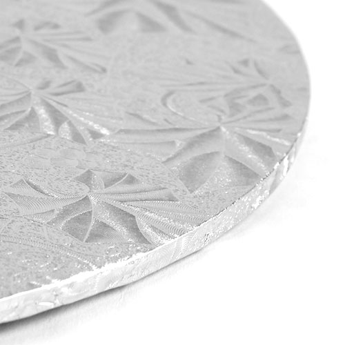 Round Silver Foil Cake Board, 10" x 1/4" High, Pack of 12  image 1
