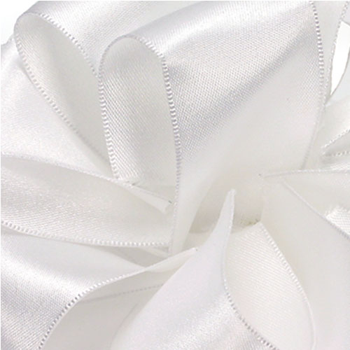 Contessa Wired Edge 1-1/2" Ribbon, White - Roll of 25 Yards image 1