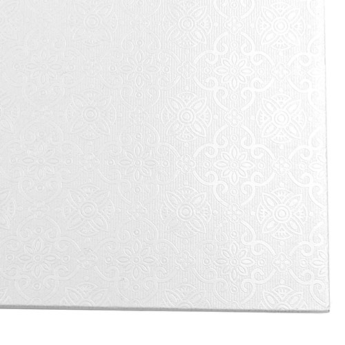 O'Creme Square White Cake Drum Board, 9" x 1/4" Thick, Pack of 10 image 2