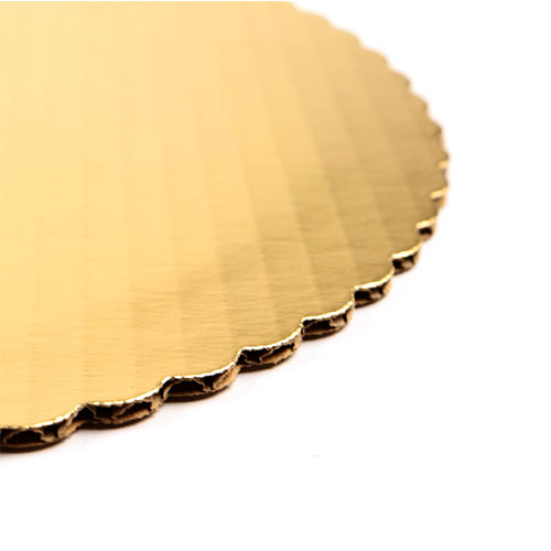 Gold Corrugated Round Cake & Pastry Board, 10", Case Of 200 image 1