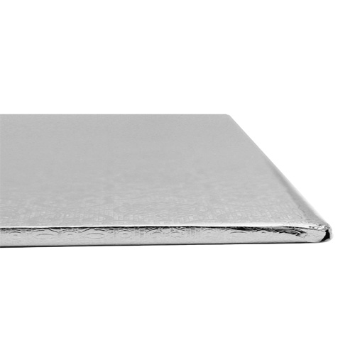O'Creme Square Silver Cake Drum Board, 9" x 1/4" Thick, Pack of 10 image 1