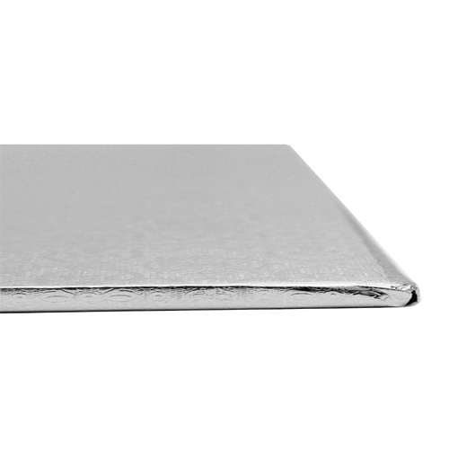 O'Creme Square Silver Cake Drum Board, 14 x 1/4" Thick, Pack of 10 image 1