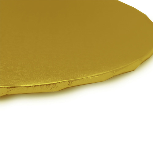 O'Creme Round Gold Cake Drum Board, 14" x 1/4" High, Pack of 10 image 2