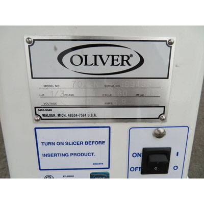 Oliver 702N Bagel Slicer with Return Slide, Used Excellent Condition image 3