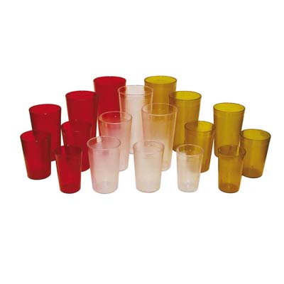 Winco PTP-12R 12-Oz Red Pebbled Tumbler, 1 Dozen image 1